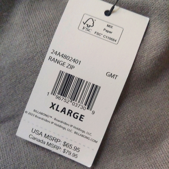 BILLABONG NEW Range Rotor Fleece Zip Up Jacket - Picture 12 of 12